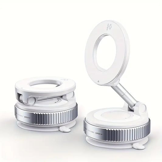 Giá đỡ điện thoại trên ô tô Haiyeasy Magnetic Fulcrum (Trắng) - Có thể gập lại và thu vào | Tương thích với iPhone, Samsung và tất cả các điện thoại thông minh | Thích hợp cho ô tô, phòng tắm, phòng tập thể dục và bề mặt nhẵn