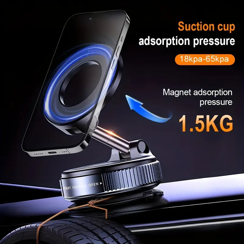 Giá đỡ điện thoại trên ô tô Haiyeasy Magnetic Fulcrum (Đen) - Có thể gập lại và thu vào | Tương thích với iPhone, Samsung và tất cả các điện thoại thông minh | Thích hợp cho ô tô, phòng tắm, phòng tập thể dục và bề mặt nhẵn